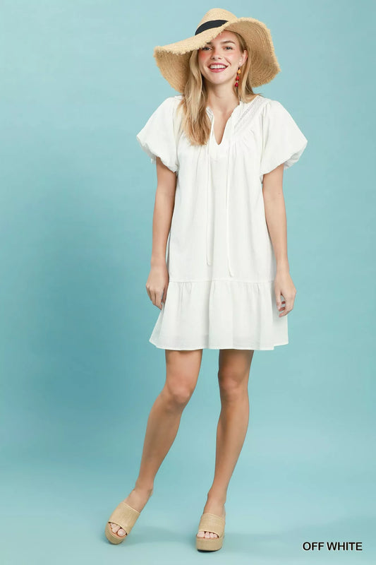 Flutter Sleeve Tassel Tie Ruffle Hem Mini Dress a54673e0-cc3b-4aa2-b803-f906dd555e2e-Max-Origin