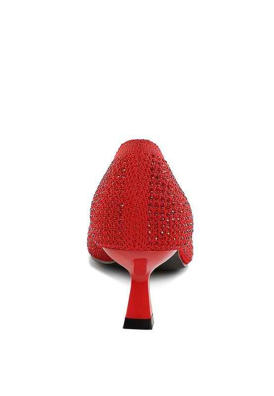 Vimto Breathable Flyknit Rhinestone Pumps a54b72ac-c3d3-4dcb-8414-afc07c9f766b