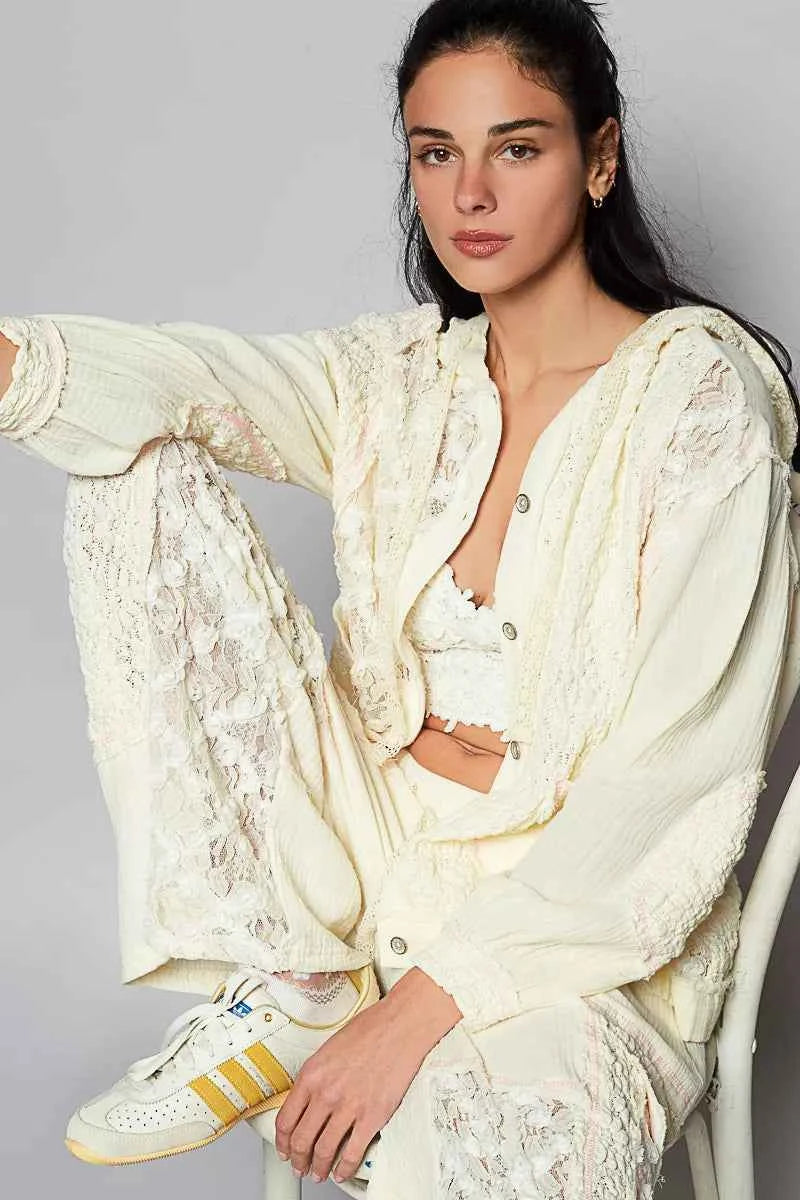 POL Exposed Seam Button Down Hooded Jacket with Lace Detail a54b85bd-8fef-47d1-abcf-1b069a5ea279-Max-Origin