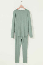 Ribbed Knit Long Sleeve Top and Leggings Set a54d84c8-8d82-4414-9585-77296a7554d1