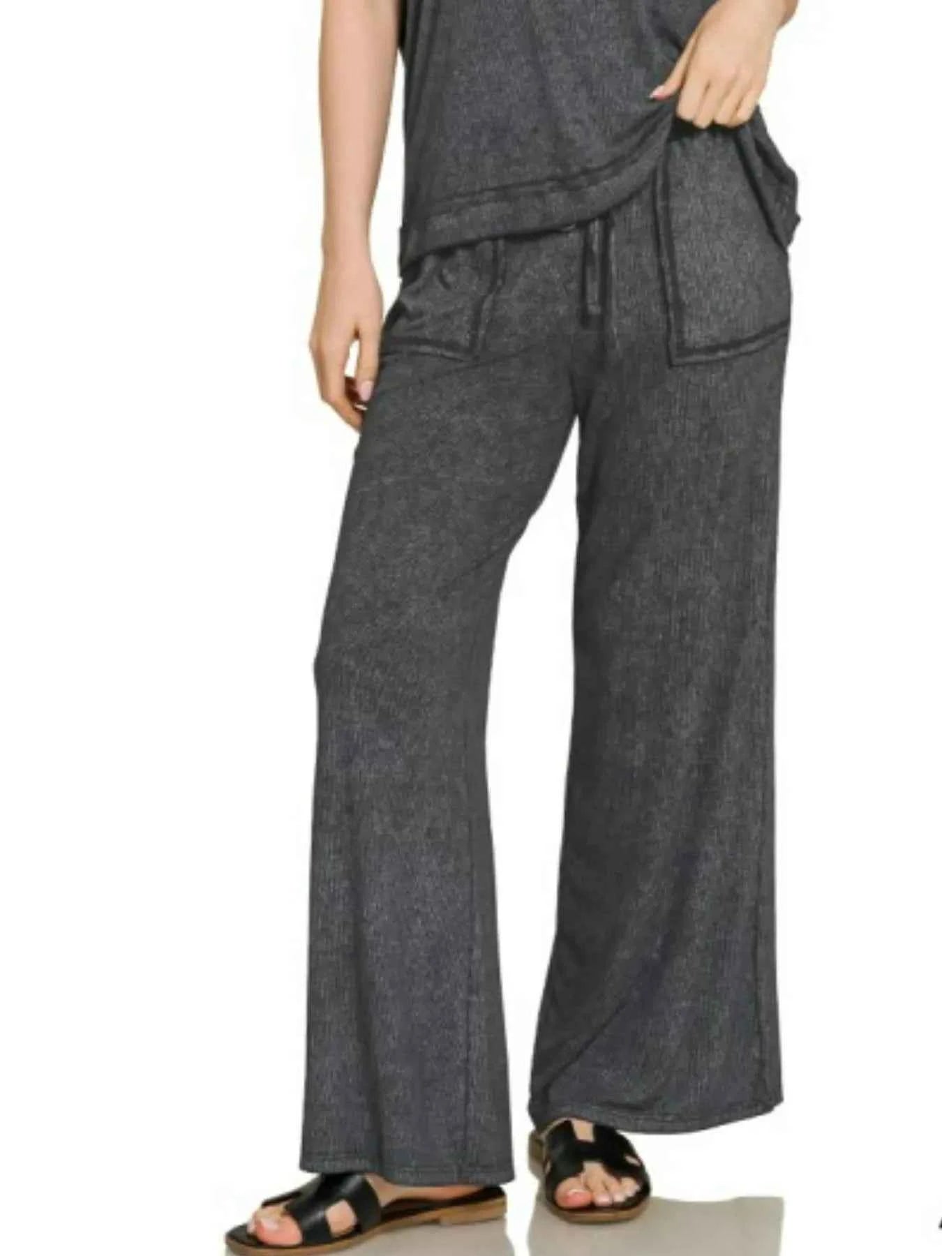 Ribbed Acid Wash Rayon Top & Pants Set a553a1d9-dcd1-455e-b711-45e0909729e1-Max-Origin