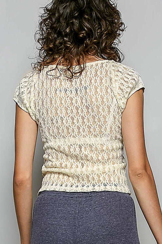 Sweetheart Neck Lace Short Sleeve Top a5595d15-62ac-4435-a5cd-b042d734479b-Max-Origin