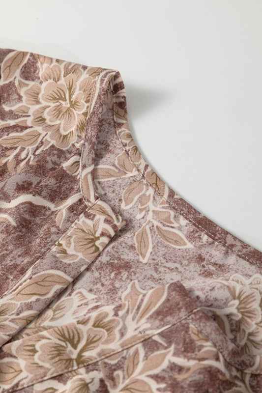 Floral Smocked High Waist Long Sleeve Dress a57447dc-e77f-45f8-842b-cf8fcb4de98d