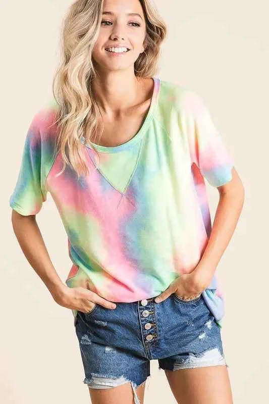 BiBi Tie Dye French Terry Print Top a57d810454f34c5c8d4cb75786d1e675-Max-Origin