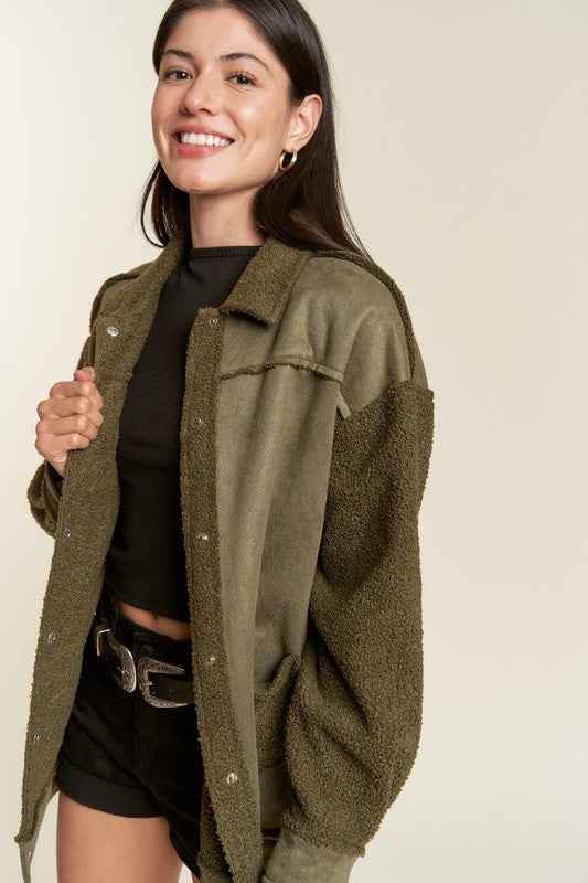 FAUX FUR AND SUEDE JACKET JJO5028P a59fbba6-2e99-462a-a0c5-3e730d3a1ad8