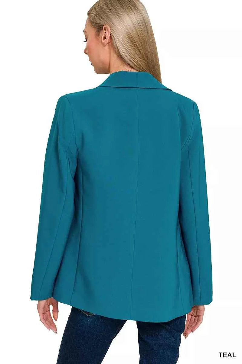 Zenana Woven Long Sleeve Blazer With Lining a5b3285f793f4c6483c6d1abaeed343d-Max-Origin