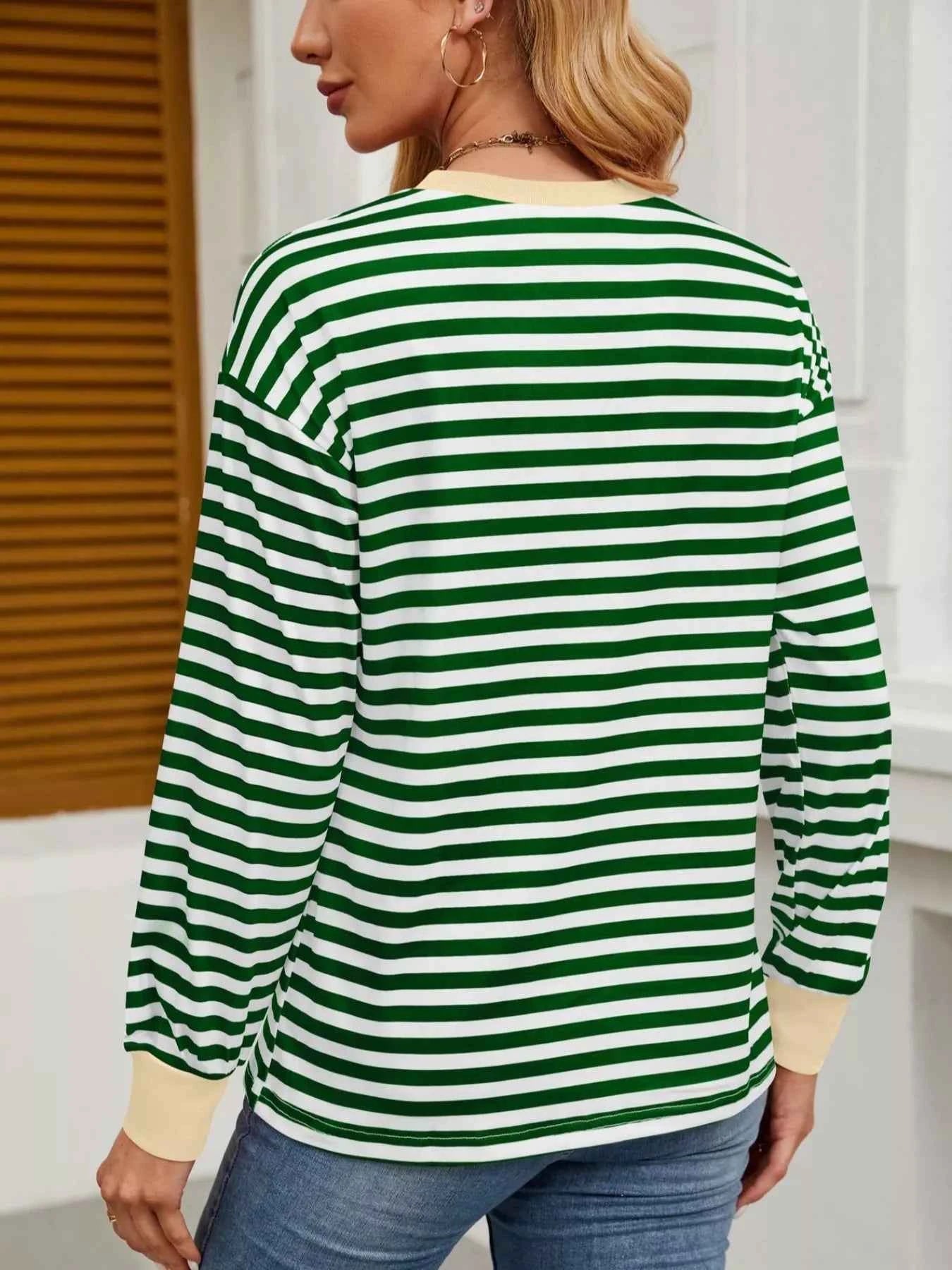 Striped Round Neck Long Sleeve T-Shirt a5be4650-bd8a-417a-b952-2fffa5c878e8-Max-Origin
