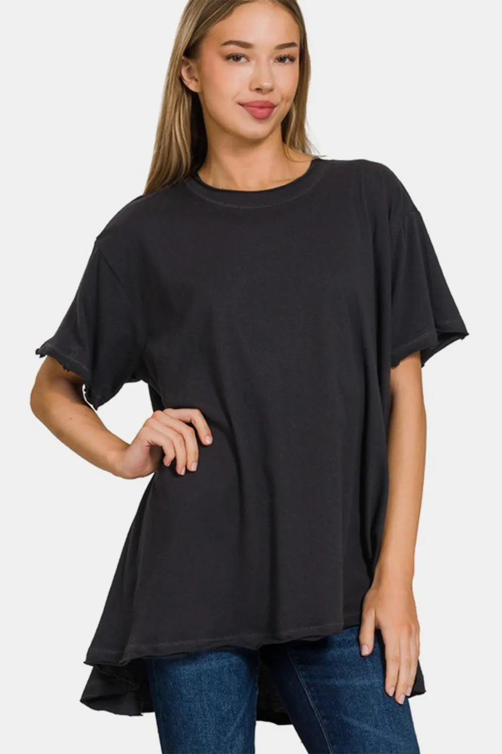Zenana Round Neck Short Sleeve T-Shirt a5d56bb6-78f0-4f6f-bbad-df021c3117b8-Max