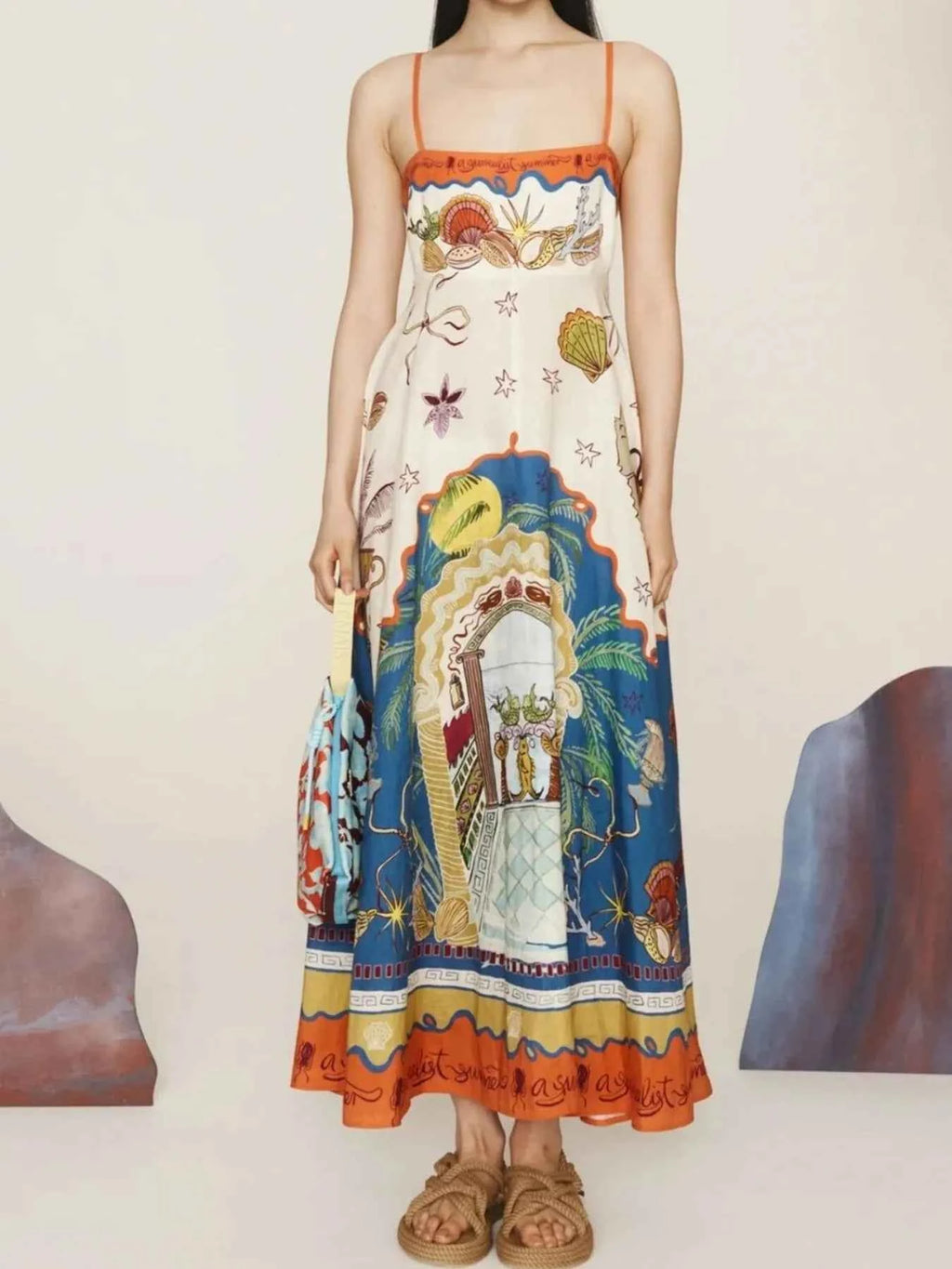 Printed Square Neck Maxi Cami Dress a5d9ae00-cf3c-410f-98d1-1948c2abfed2-Max-Origin