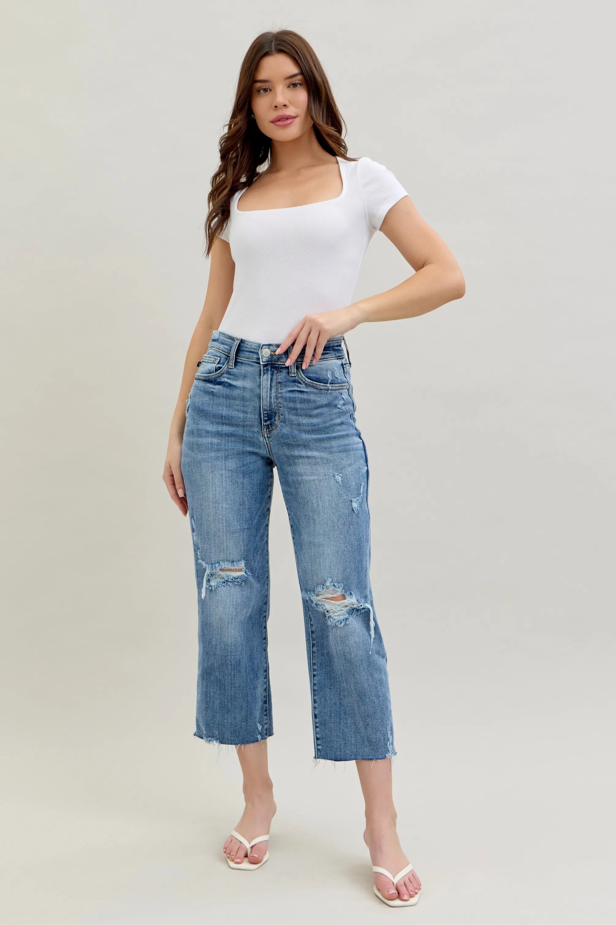 Judy Blue Full Size High Waist Destroy Crop Wide Leg Jeans Plus Size a5ddcf75-263d-4dcd-8edc-474051566ea8-Max-Origin