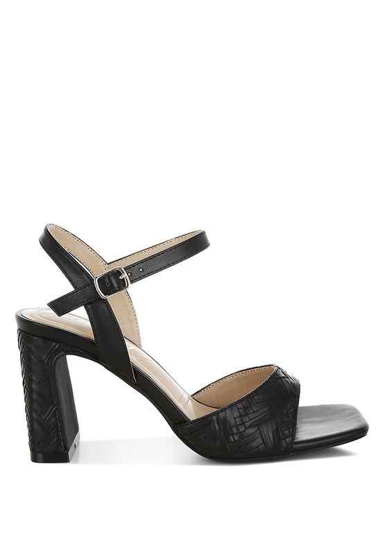 Elana Textured Faux Leather Heels a5f63e2d-7938-424c-b109-db01df2b7297