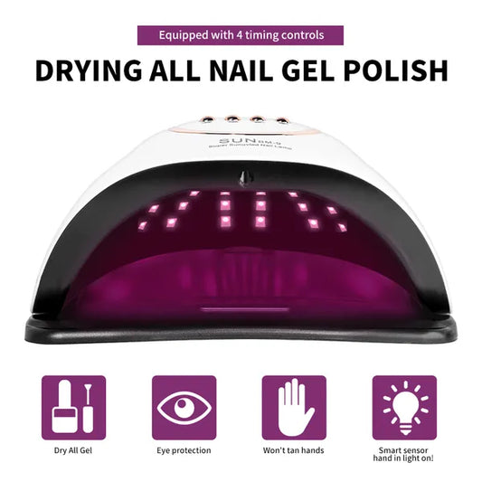 UV LED Nail Lamp,280W Nail Curing Lamps For Gel ish With Automatic Sensor 4 Timer Setting,Led Nail Dryer, Professional Nail Art Drying Tools For Fingernail And Toenail a61c04ad-284e-4c88-8b17-c75821262ded