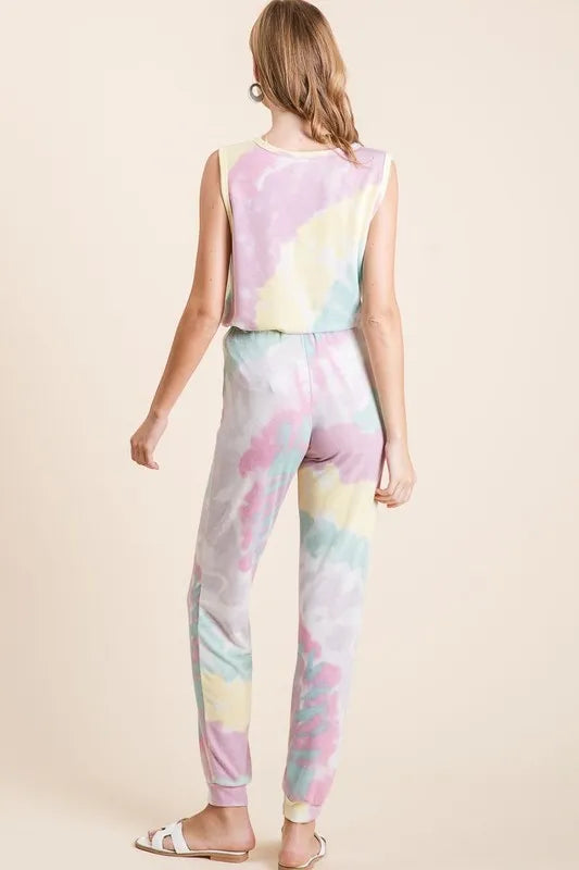 BiBi Tie Dye French Terry Casual Pants a623557382e446368005c97d25715822-Max-Origin