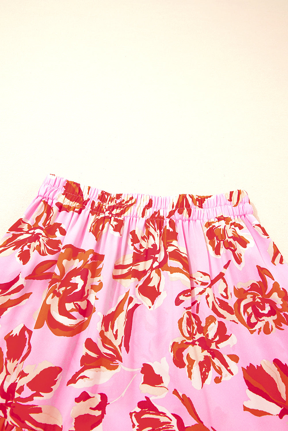 Sky Blue Bohemian Floral Print Tiered Maxi Skirt with Split a62c9d974624a55c