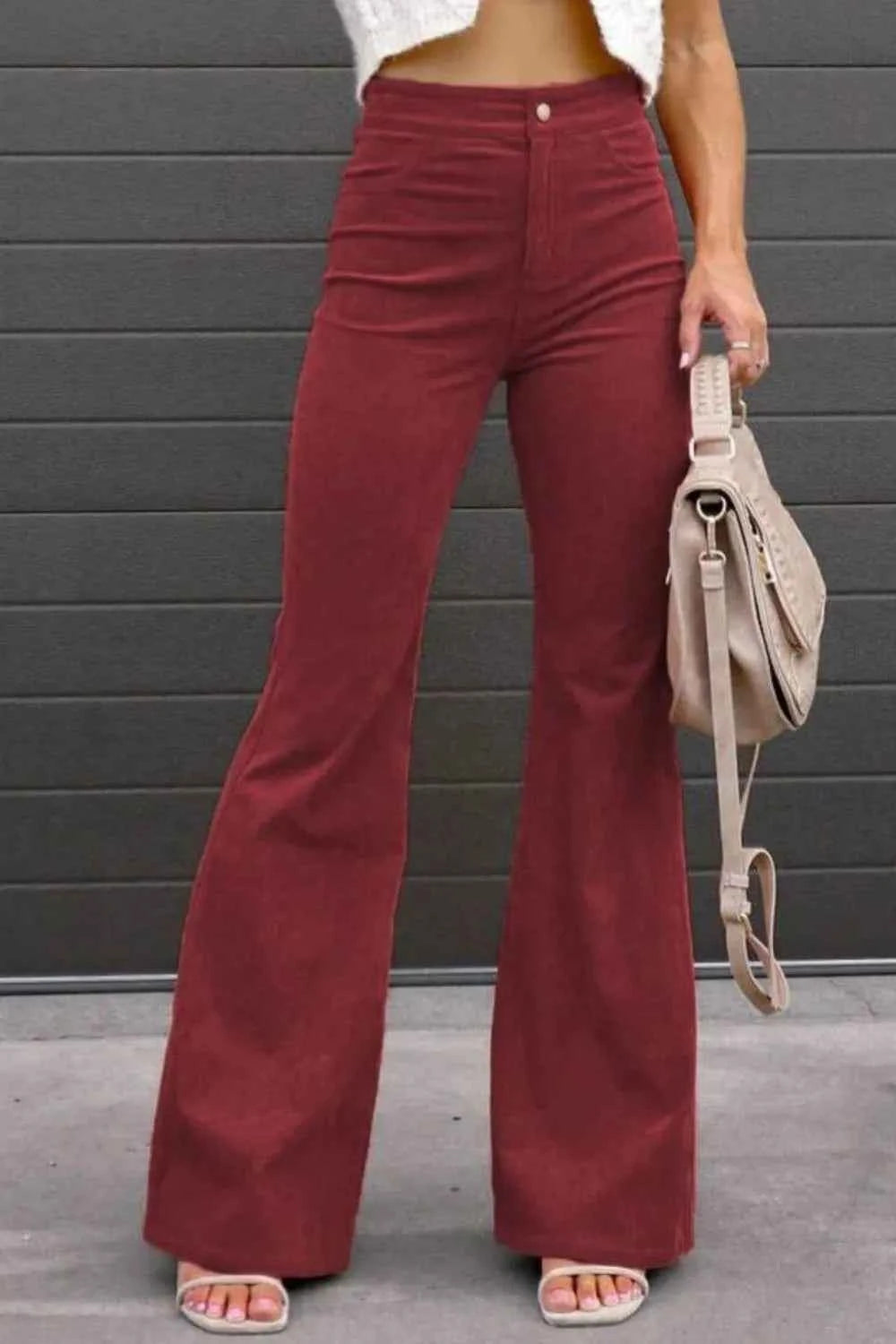 Full Size Hight Waist Bootcut Pants Plus Size