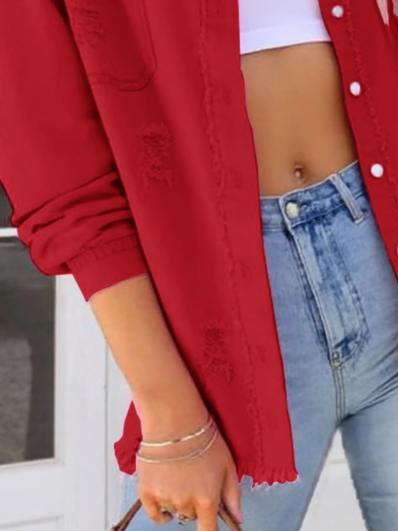 Distressed Denim Jacket with Frayed Edges a635ea2f-679a-4d98-9558-a96e1ea616f1-Max-Origin