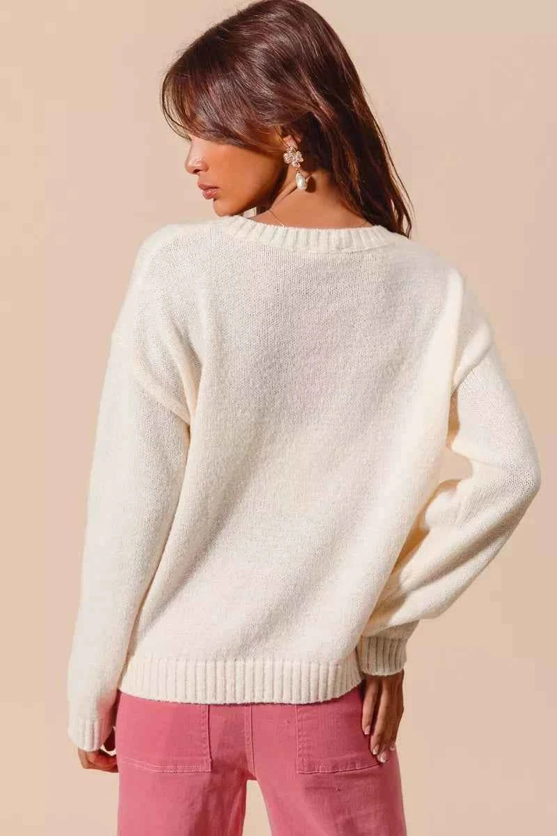 SO ME Heart Cherry Knitted Valentine Sweater Top a63a10c5d6f843b9a1acae3bcaa41505-Max-Origin