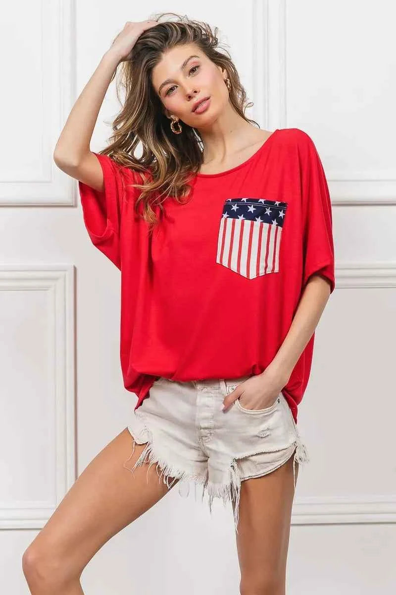 BiBi French Terry With Front Pocket Dolman Sleeves Top a63f47b9fc814004b14bd62010a48799-Max-Origin