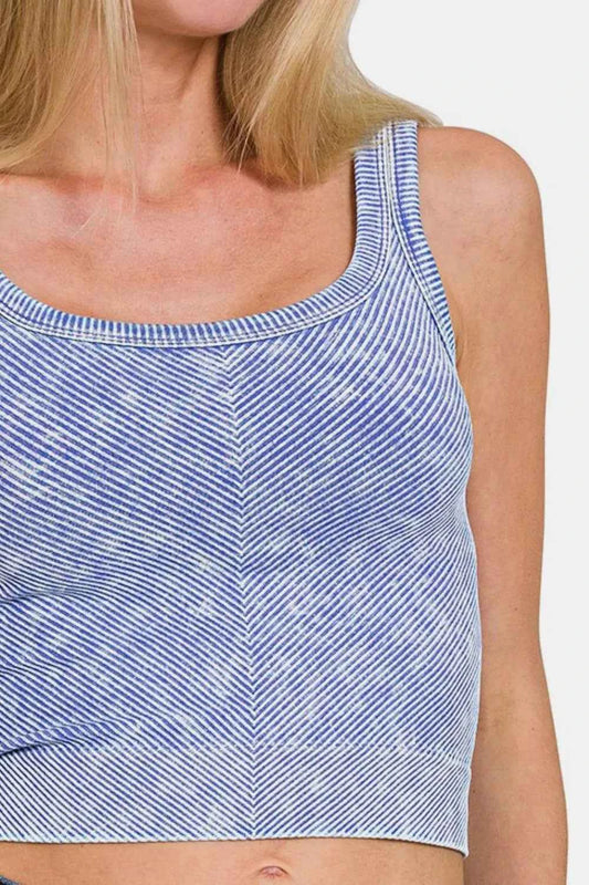 Washed Ribbed Scoop Neck Wide Strap Tank a64b2abd-6c47-4102-b5aa-1627d4d9bde8-Max