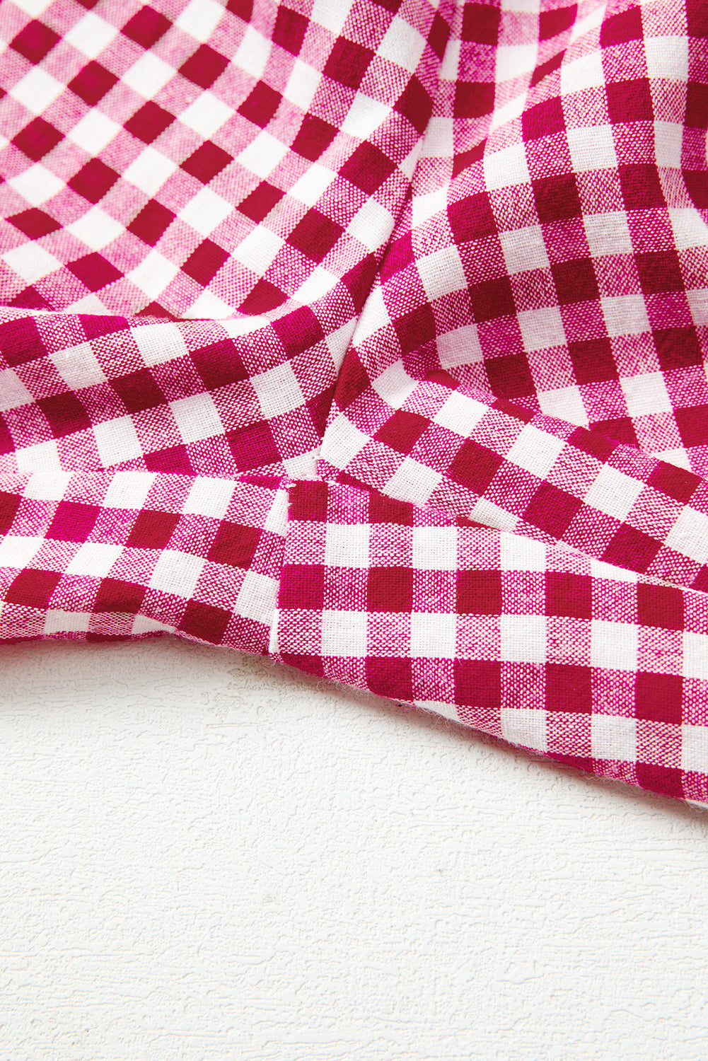 Fiery Red Gingham Casual Loose Pants a6561f70717a24db