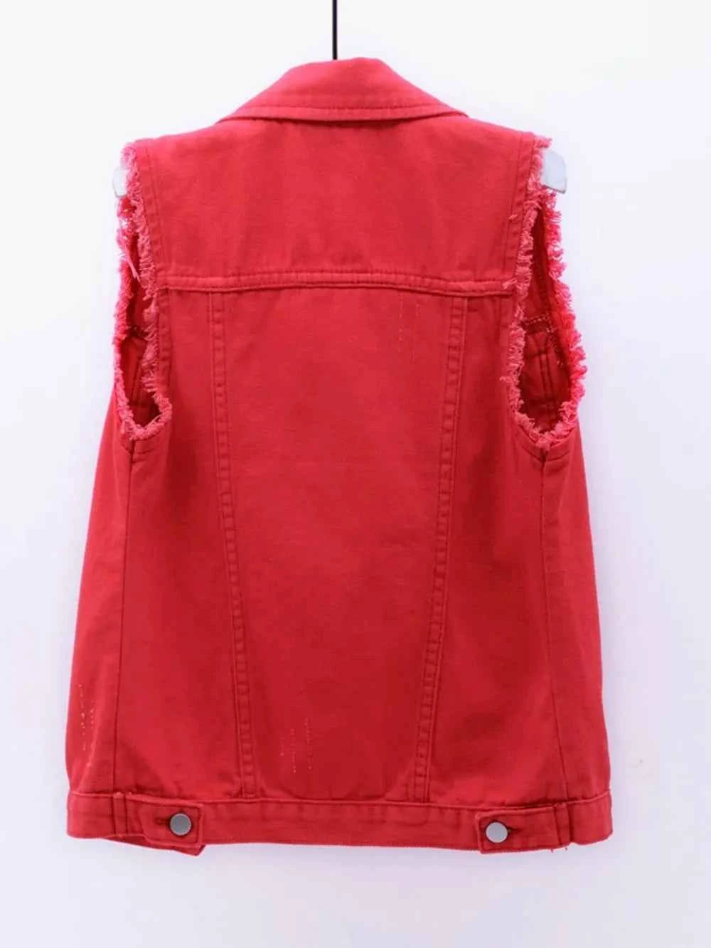 Full Size Button Down Raw Hem Sleeveless Denim Jacket Plus Size a657215f-5639-4035-a4fa-9cbaad61378d-Max