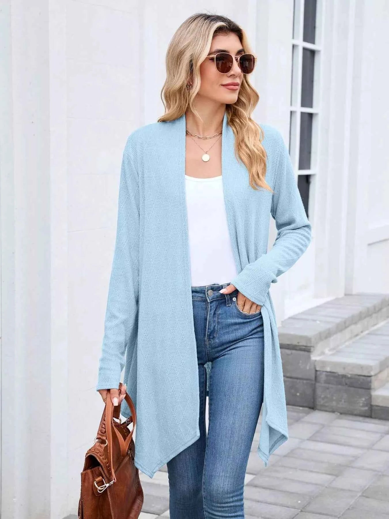 Open Front Long Cardigan