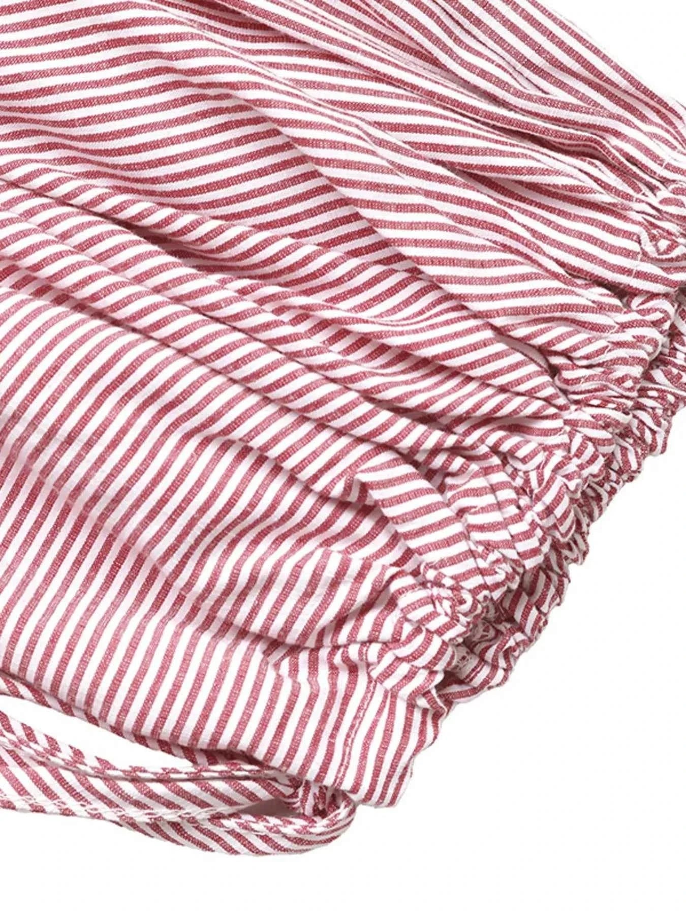 Striped Balloon Sleeve Button-Up Shirt a681de4621b94478a08a977c34d5768e-Max-Origin