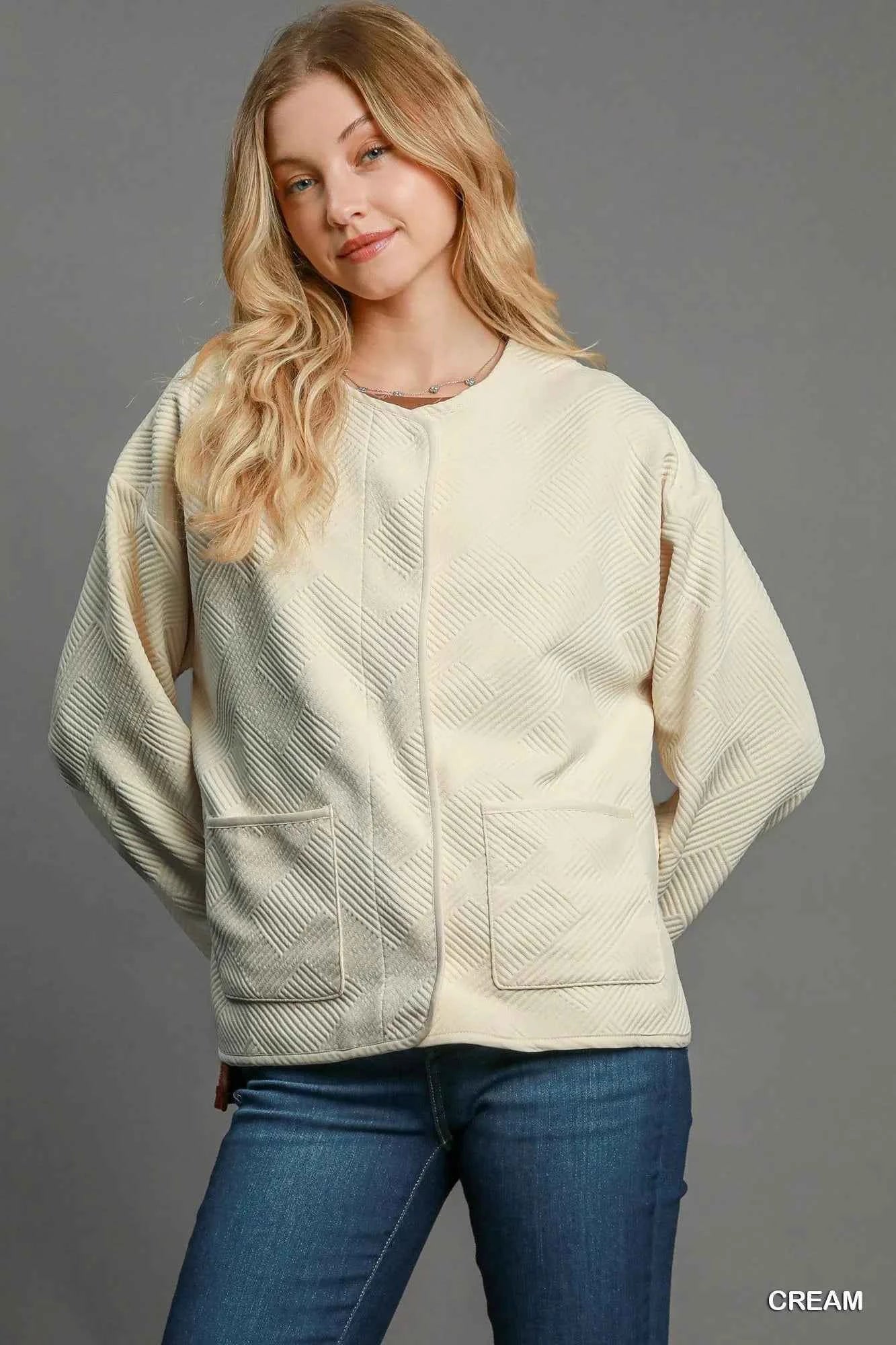 Umgee Textured Jacquard Jacket a69133d8-bb74-4a17-a7c9-58bd140ebbc0-Max-Origin
