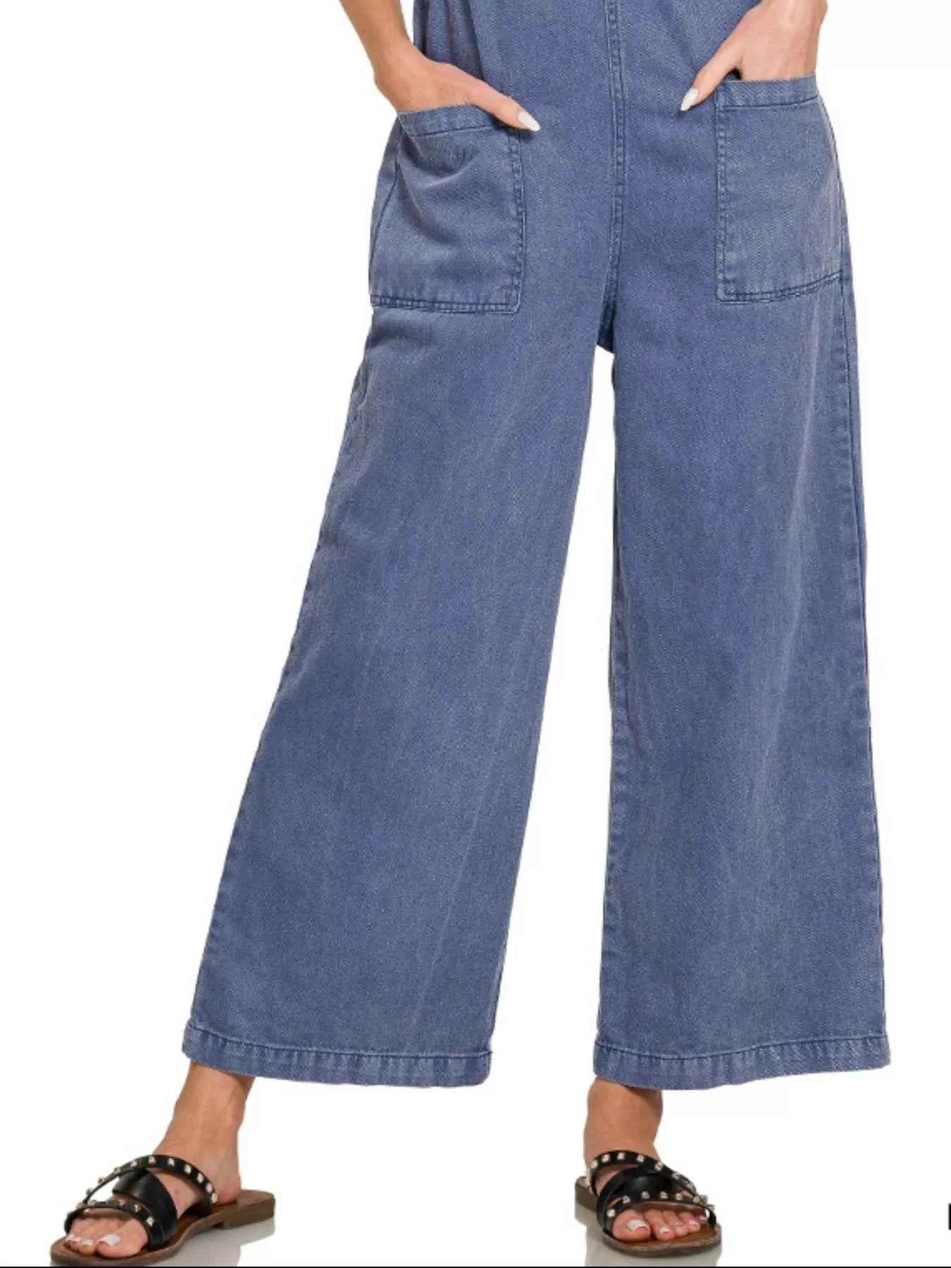 Washed Knot Strap Pockets Jumpsuit BLACKBERRY a6954e8f-67fc-44b5-90aa-c3e43fa5d4d1-Max-Origin