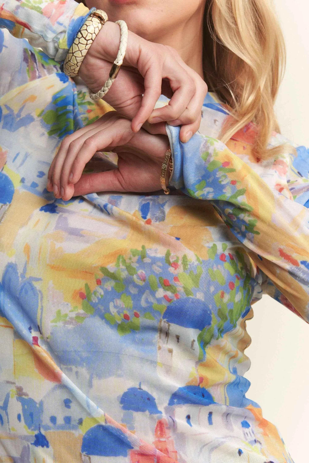 Davi & Dani Multi Printed Mesh Round Neck Long Sleeve Top a6cce5a7a68247219bac4e350db19b79-Max-Origin