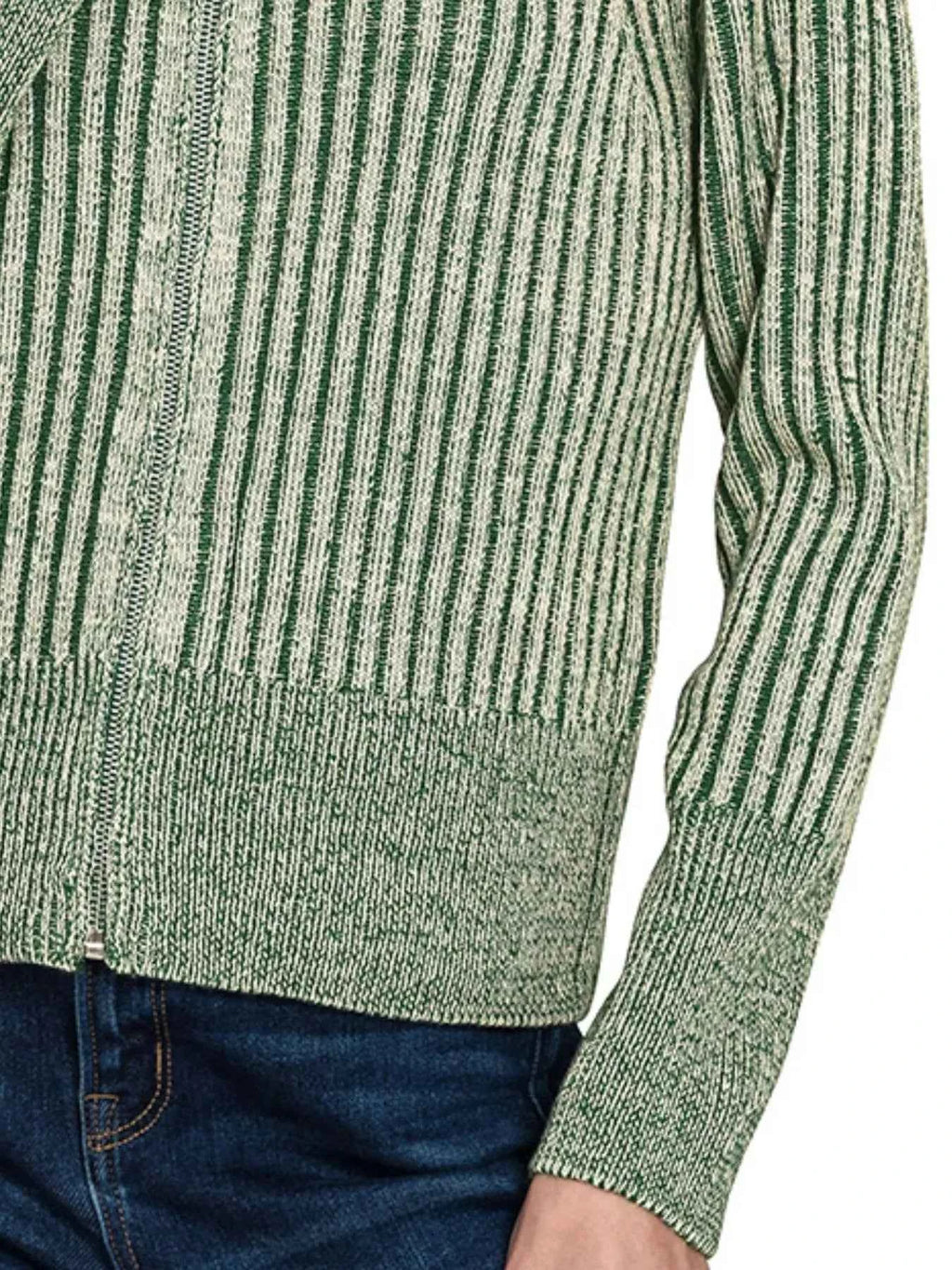 Zenana Ribbed Two Tone Zip Up Sweater Cardigan a6ce674d-cce4-4e94-9765-3c62619b8180-Max-Origin