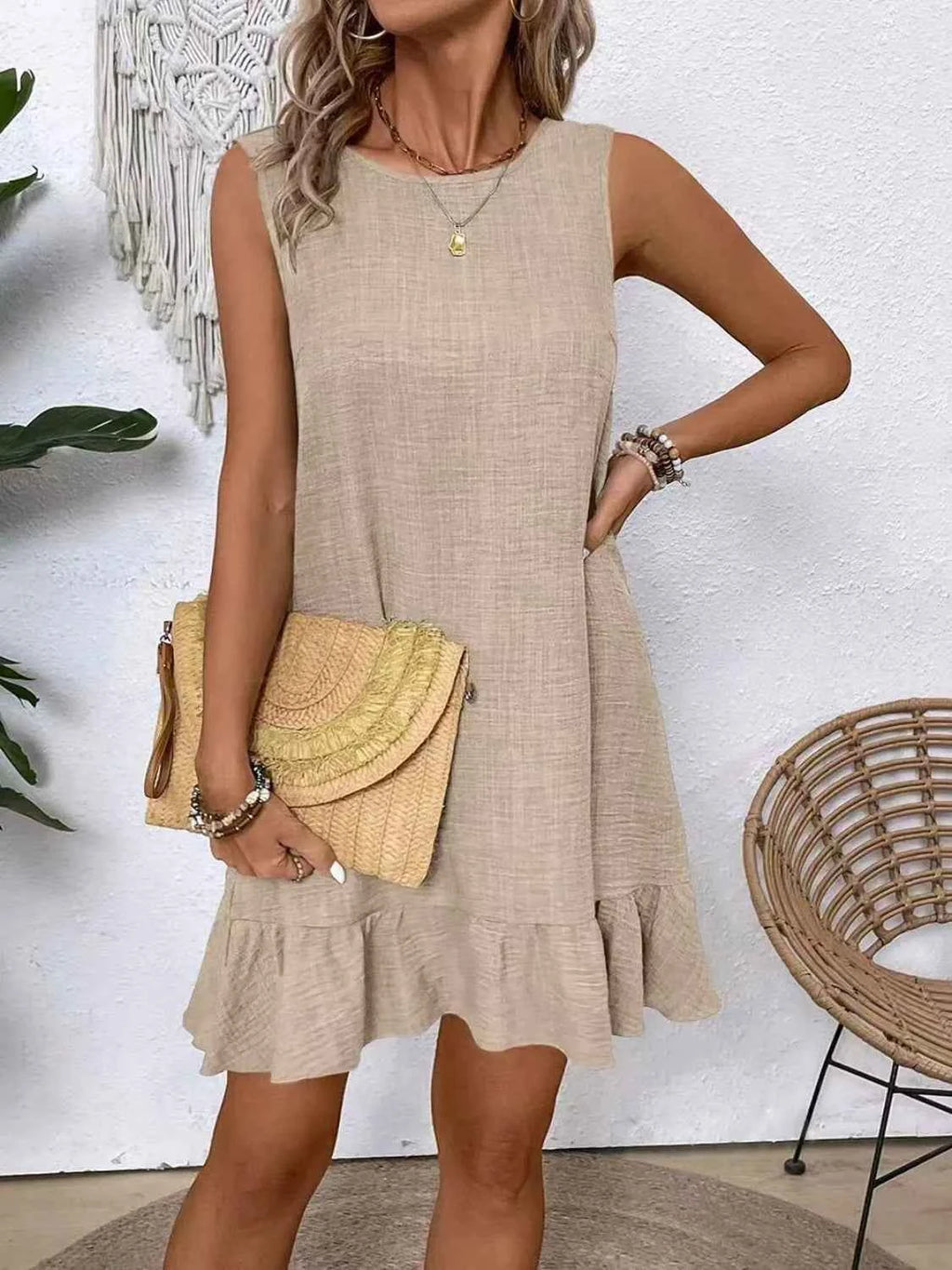 Ruffled Hem Round Neck Sleeveless Dress a6dc16ca-d464-44cd-bf0a-e9249e2a87d9-Max-Origin