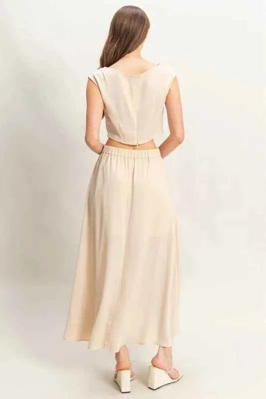 HYFVE Sleeveless Top and Maxi Skirt Set a6e006ff1c18455daab4e2d1ee54cc89-Max-Origin