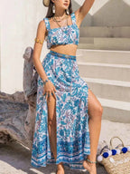 Square Neck Wide Strap Top and Skirt Set a6f4d1dd-286f-44ef-86a8-c2be403c2796-Max