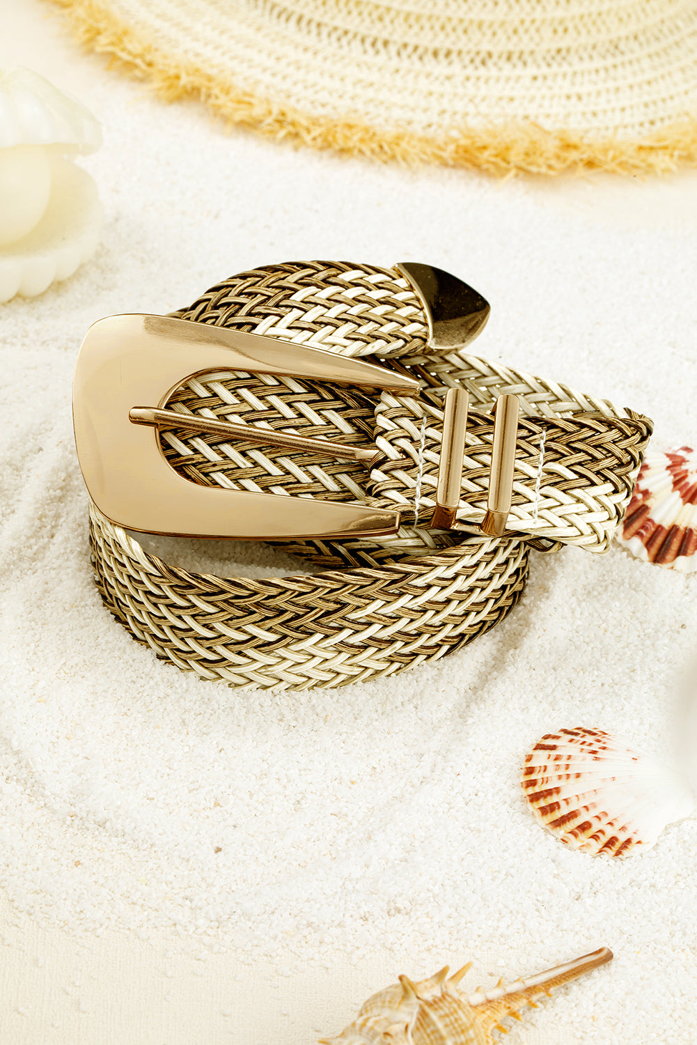 Camel Bohemian Woven Thin Waist Belt a6fb40a6f4c740b7