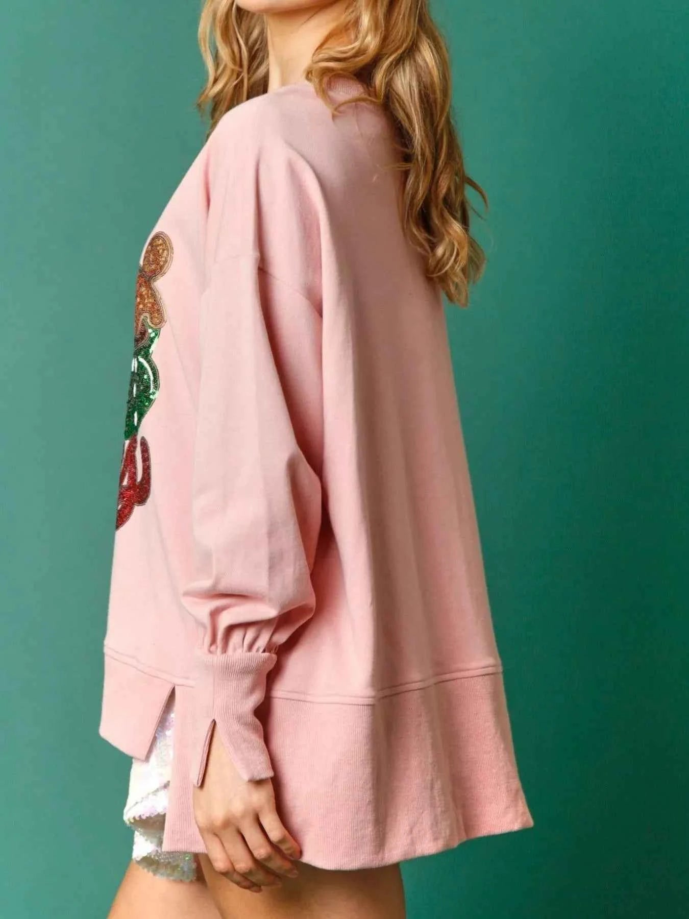 Christmas Sequin High-Low Round Neck Sweatshirt a6fb4aaa-fa50-469f-b97b-aebe538c4466-Max-Origin