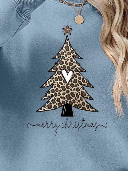 Christmas Tree Graphic Long Sleeve Sweatshirt