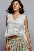 POL Textured Lace Cropped Tank with Trim Detail IVORY a70cdefd-5675-4479-8103-c0ed2dfc3c67-Max-Origin
