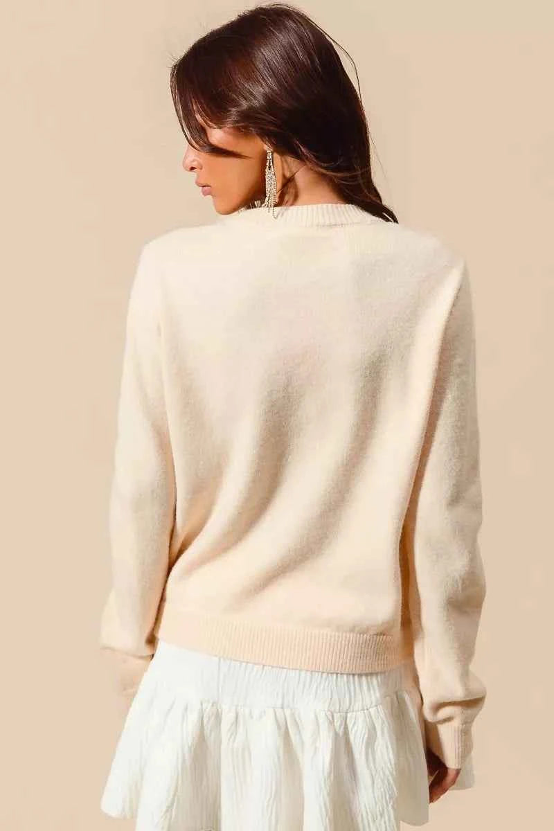 SO ME Sequins Bow Ribbon Embellished Christmas Sweater a727103805414ab29ba556f71c0ec85f-Max-Origin