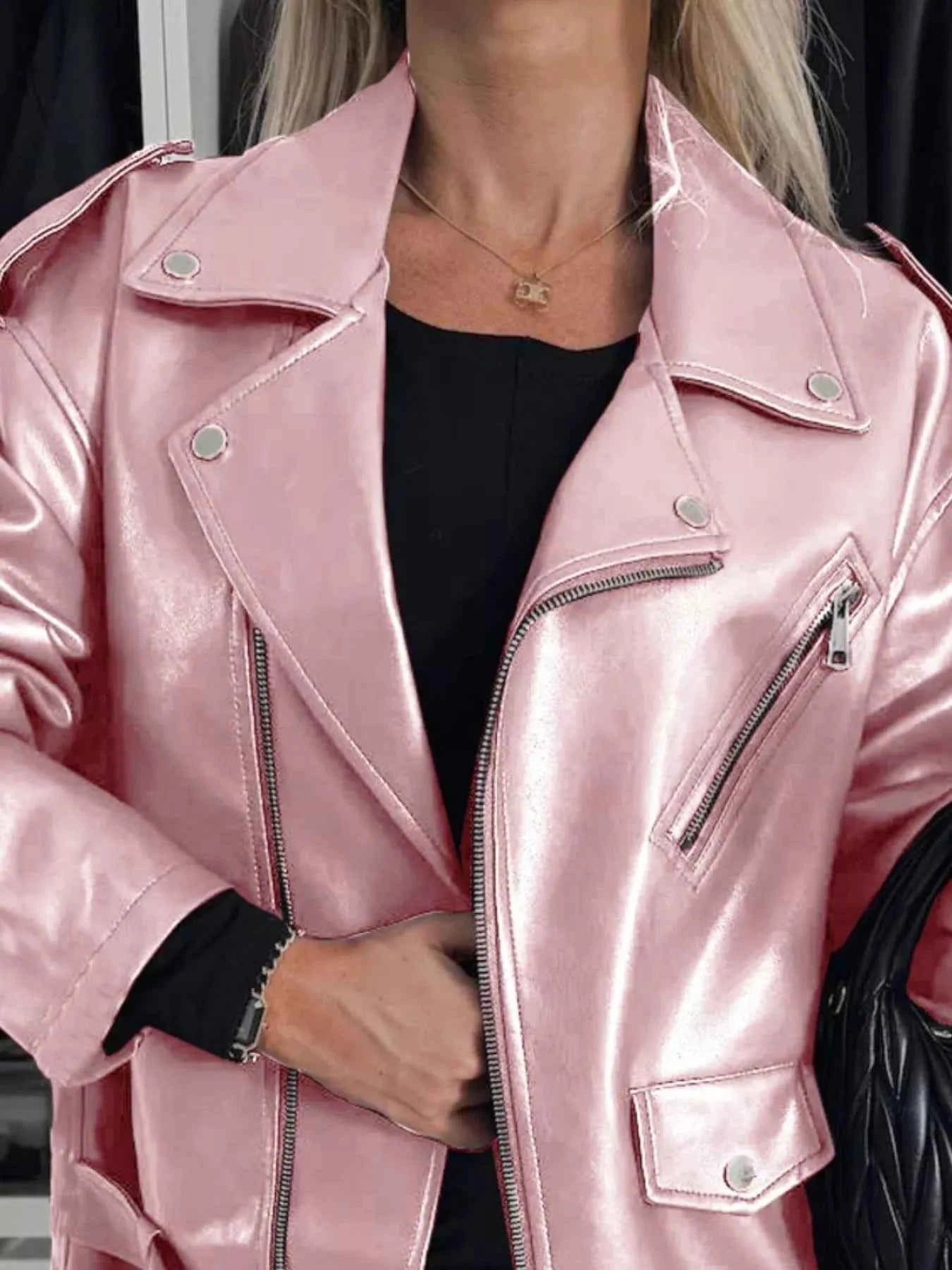 Full Size Zip Up Long Sleeve Jacket Plus Size Pink a740c2b5-3e39-46a5-bfb1-d34d1b2bcfd5-Max-Origin