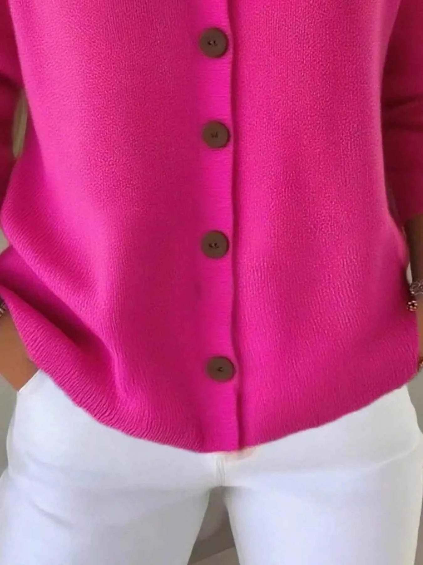 Full Size Button-Front V-Neck Cardigan Plus Size a7443e6b-6d69-4d36-993d-f859b22c8dfc-Max-Origin