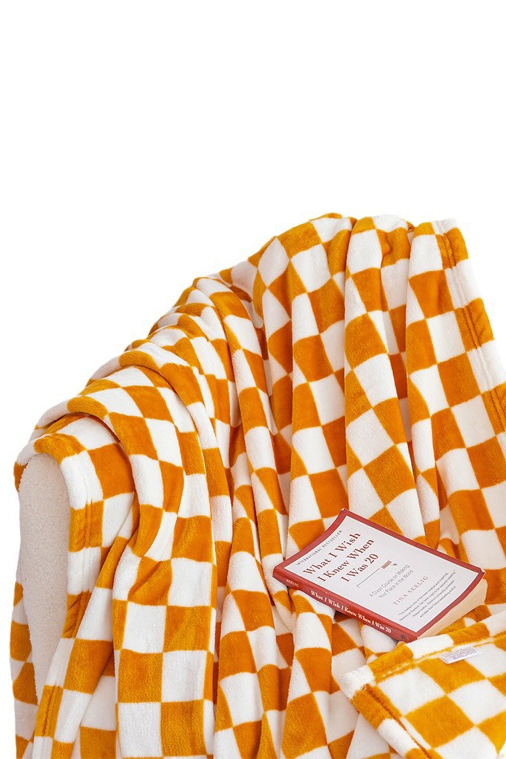 Navy Blue Checkerboard Printed Soft Throw Blanket 120*200cm a748ad52a8c21c37