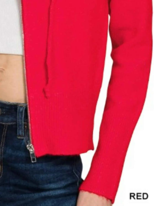 Drawstring Zip Up Hooded Cardigan a755363a-9809-4f23-a260-70cec2f9f4d6-Max-Origin