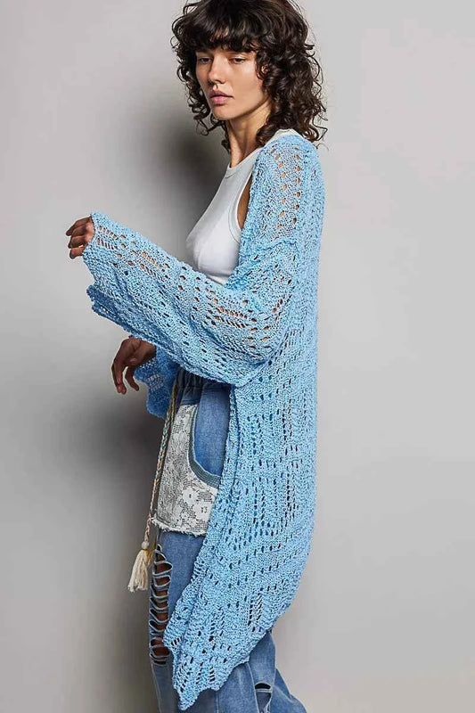 Openwork Lightweight Open Front Cardigan with Scalloped Edge a7605bf9-bb02-4204-a423-d4511073f1f1-Max-Origin