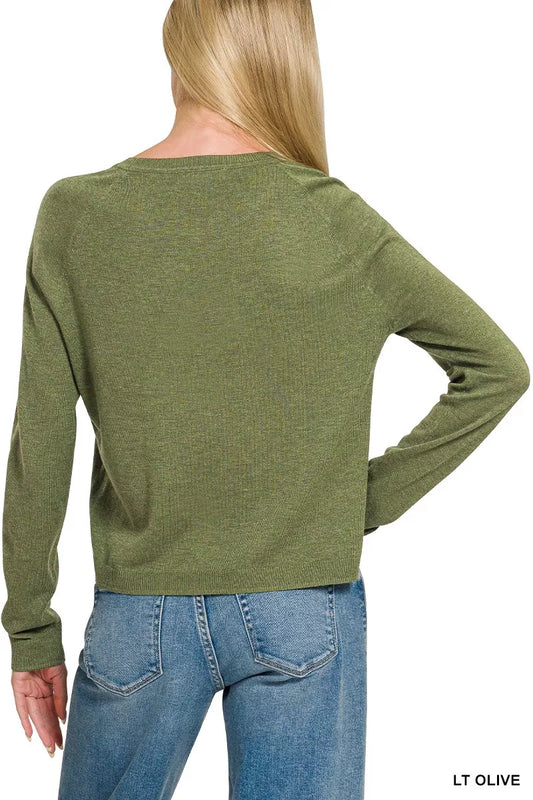 Lightweight Wool Blend Round Neck Sweater a7748db4-c881-4c25-8634-e09a63f249ca-Max-Origin