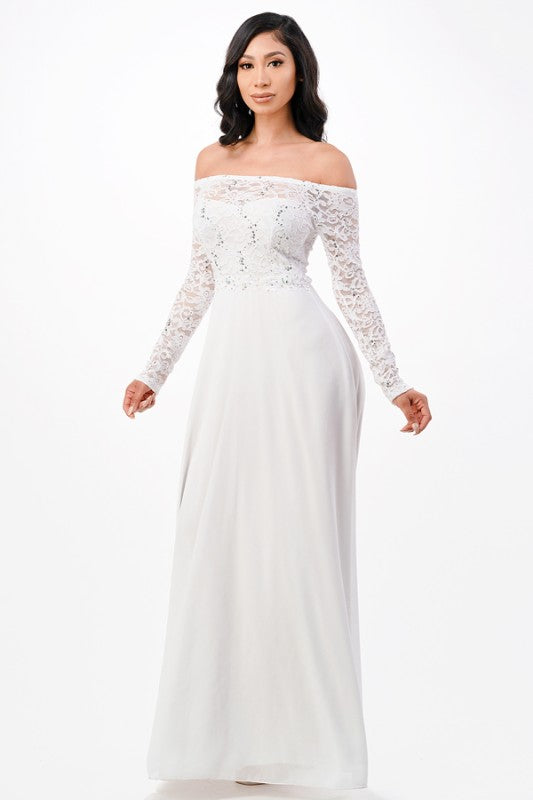 Plus Size Lace Evening Gown – Long Sleeve Chiffon A-Line Dress for Women a774caec-da91-4624-b8ef-cefef7906b6d