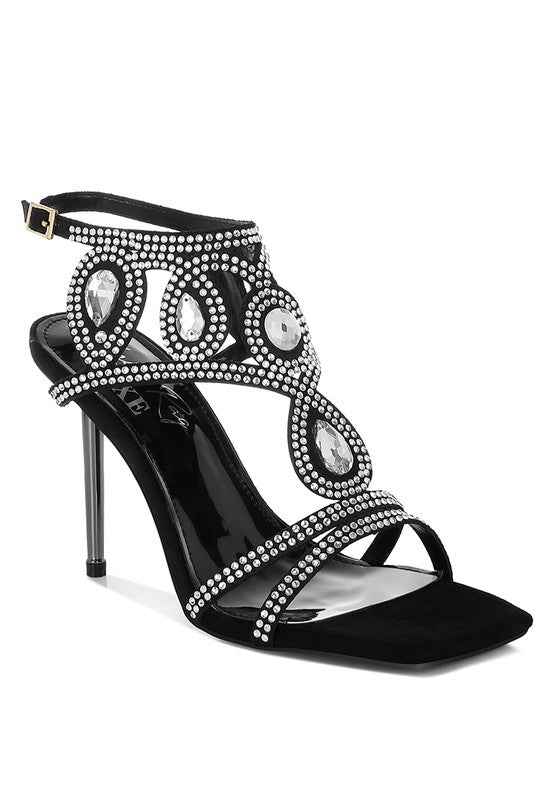 Fialka Diamante & Rhinestones Stiletto Sandals a778c27d-5e47-4bf9-914e-083ff9ab21d9