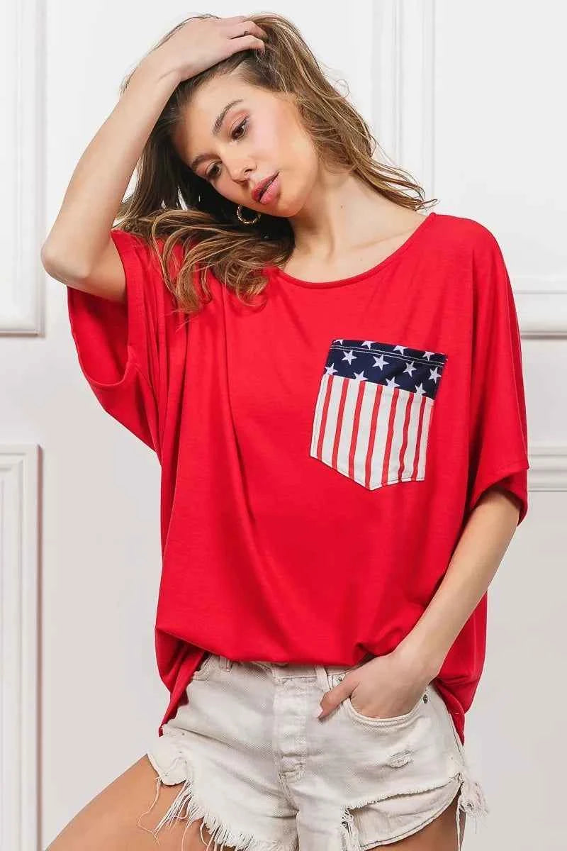 BiBi French Terry With Front Pocket Dolman Sleeves Top a77d7ec2bb5c4653bea9e03ad5ced11e-Max-Origin