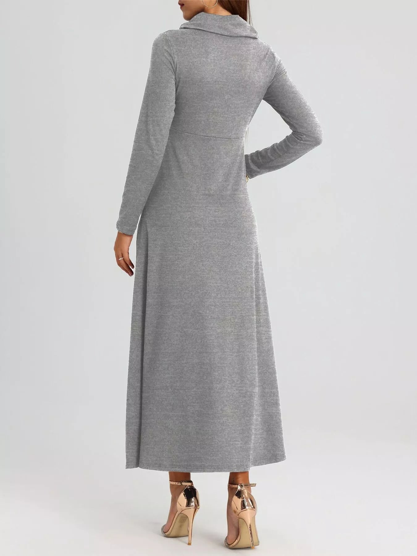 Cowl Neck Long Sleeve Midi Dress a77e09e5d0b444c6b68e00086f26cdaa-Max-Origin
