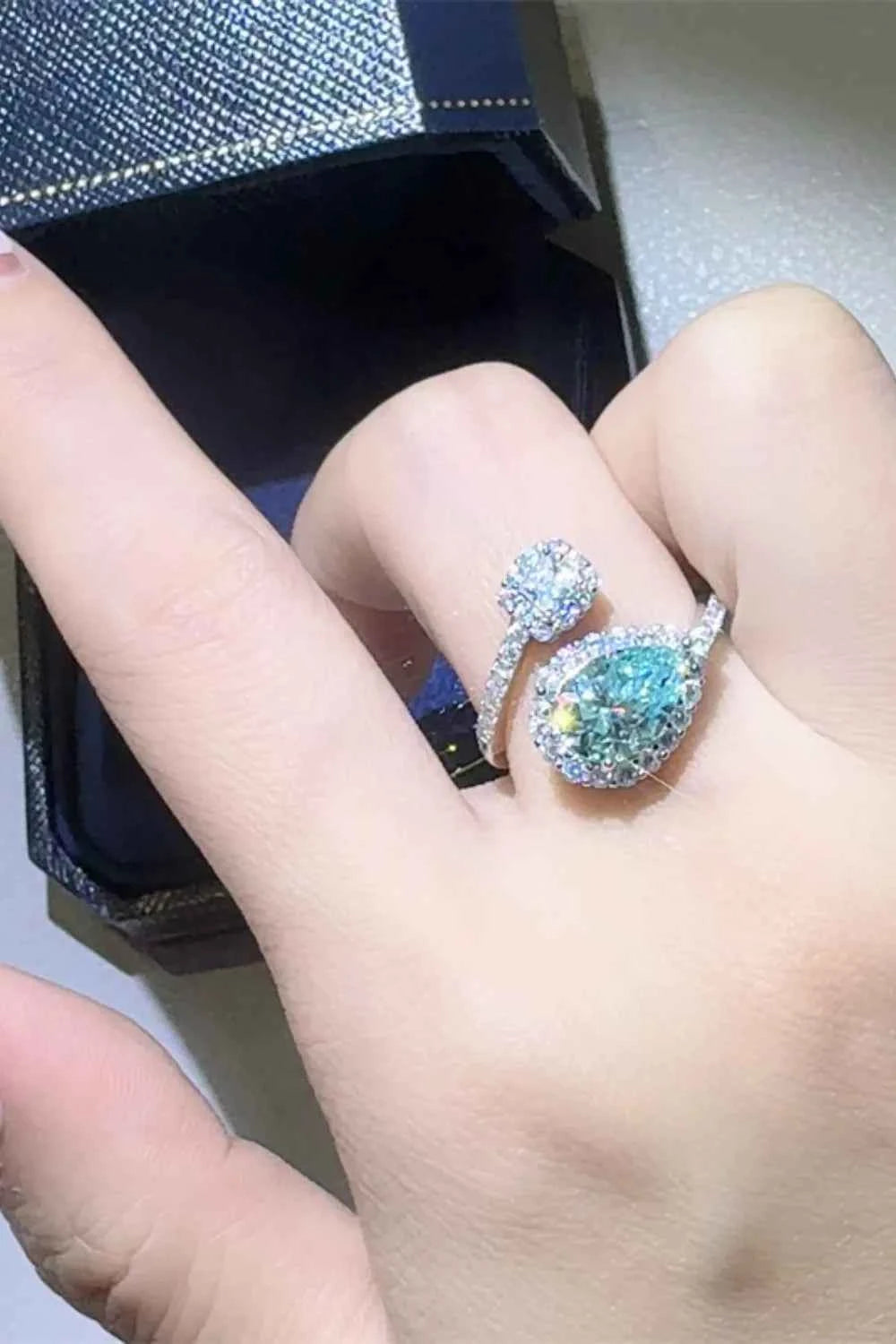 2 Carat Moissanite 925 Sterling Silver Bypass Ring a7831be1-1252-4f08-a1bd-62859acc0ae6-Max